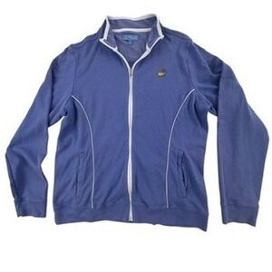 Magnolia Lane Large Womens Full Zip Jacket Blue Masters Golf Tournament Coat L